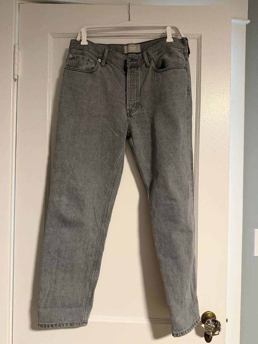 Everlane The Relaxed Straight Jean Size 28 Regular Grey Organic Cotton
